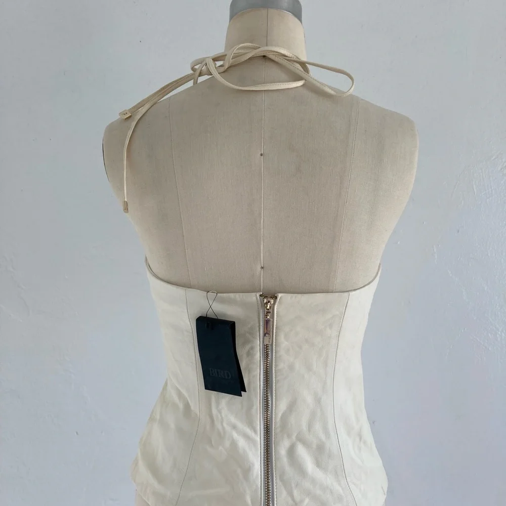 Brand new BIRD by JUICY COUTURE LEATHER HALTER TOP - Picture 3 of 12